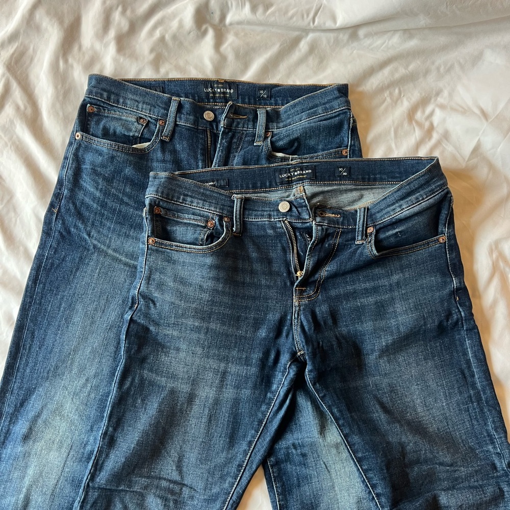 Men’s lucky brand lot of 2 skinny jeans 30x32